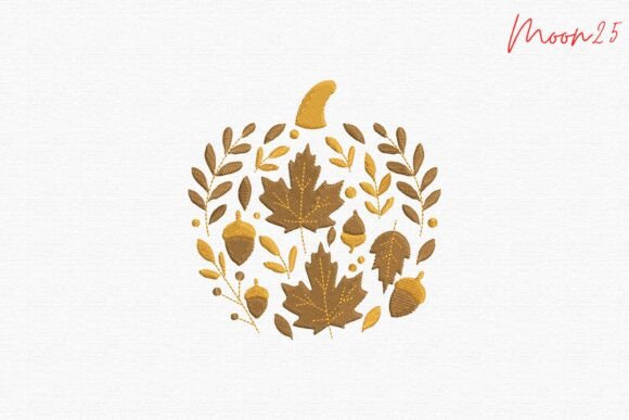Autumn Leaves Moon Circle Embroidery Review