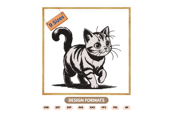 Black and White Kitten Embroidery Design Review