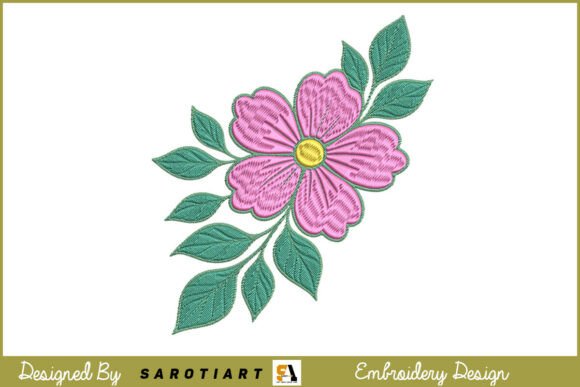 Flower Embroidery Beautiful Design for Holiday Crafts