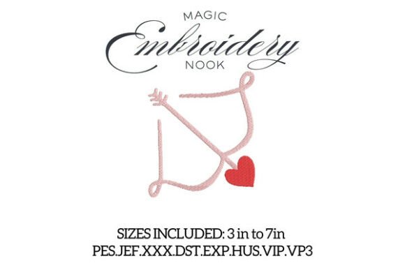 Heart Arrow Digital Embroidery Design Review