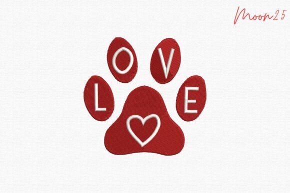 Love Paw Print Heart Embroidery Review
