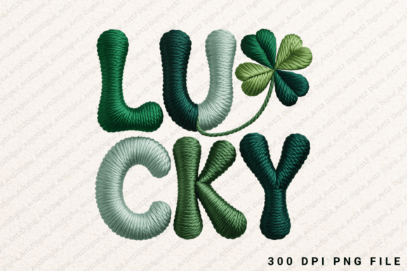 Lucky PNG, Embroidery St Patrick s Day