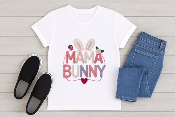 Mama Bunny Embroidery Style PNG Review