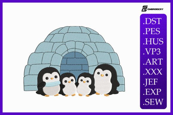Penguin Family Igloo Embroidery Design Review
