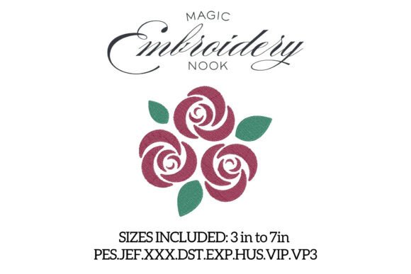 Triple Rose Floral Bouquet Embroidery Review